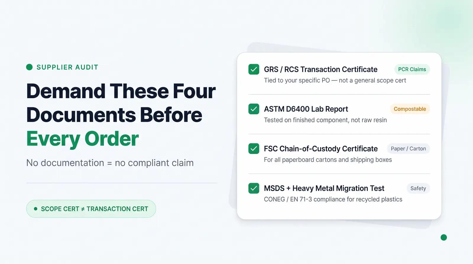 What to Verify With Your Supplier Before Making Any Claim