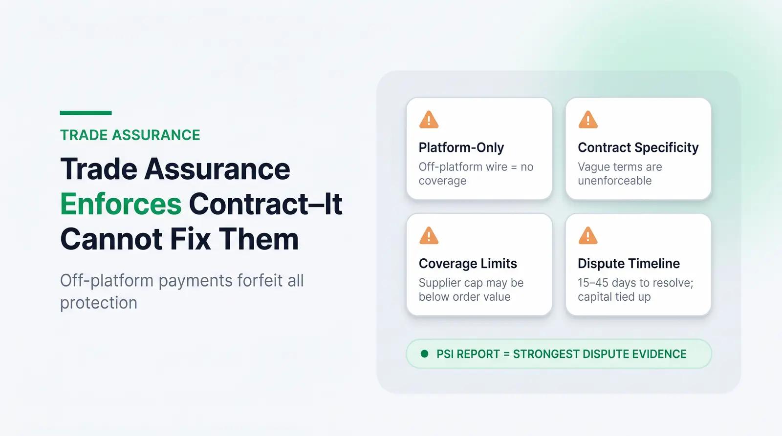 Alibaba Trade Assurance — What It Actually Covers (and What It Does Not)