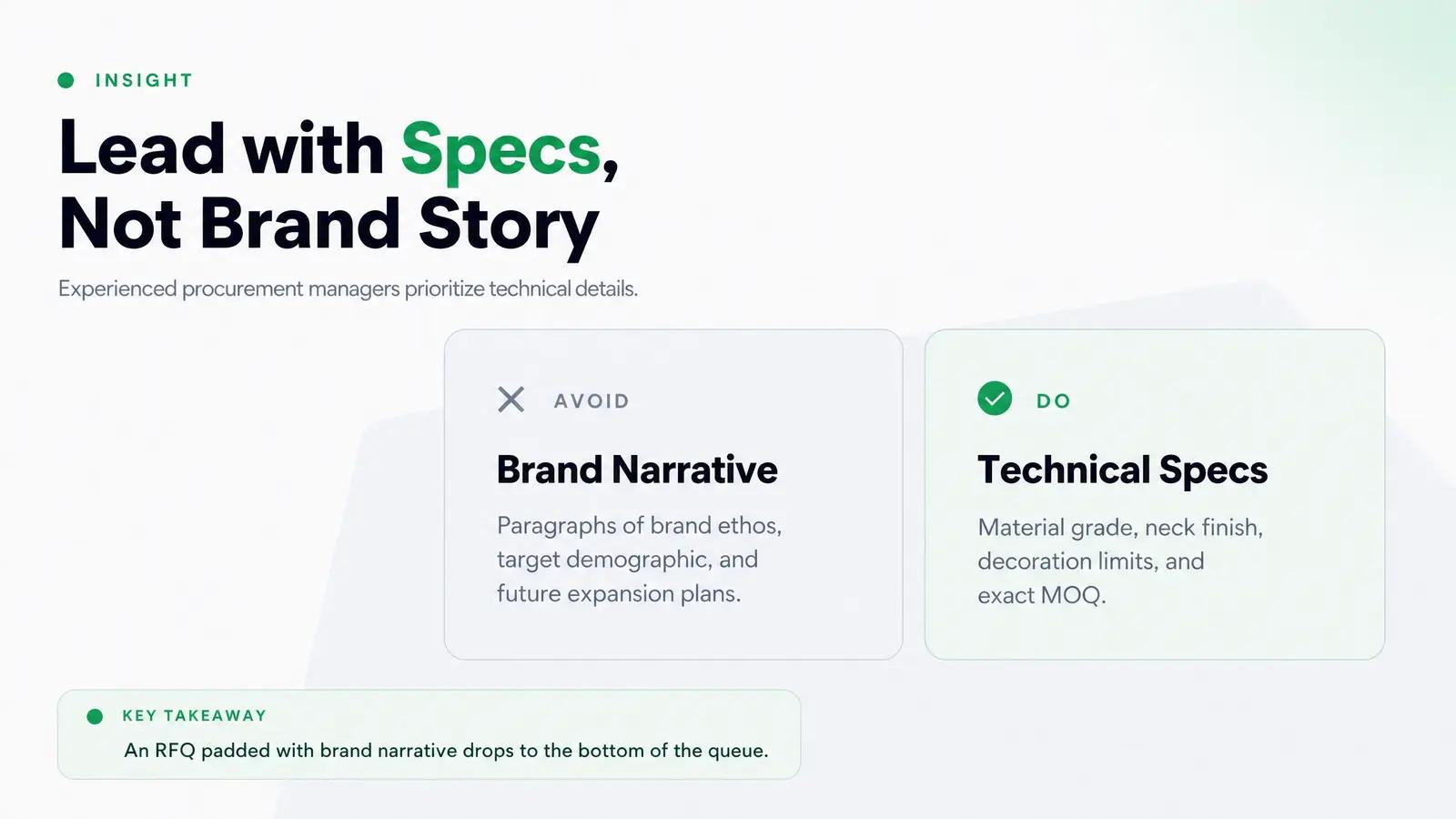 The Contrarian Insight: Why "Over-Explaining" Your Brand Hurts Your RFQ