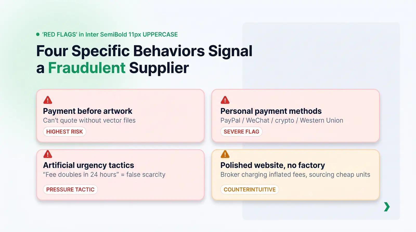 Red Flags: Specific and Actionable