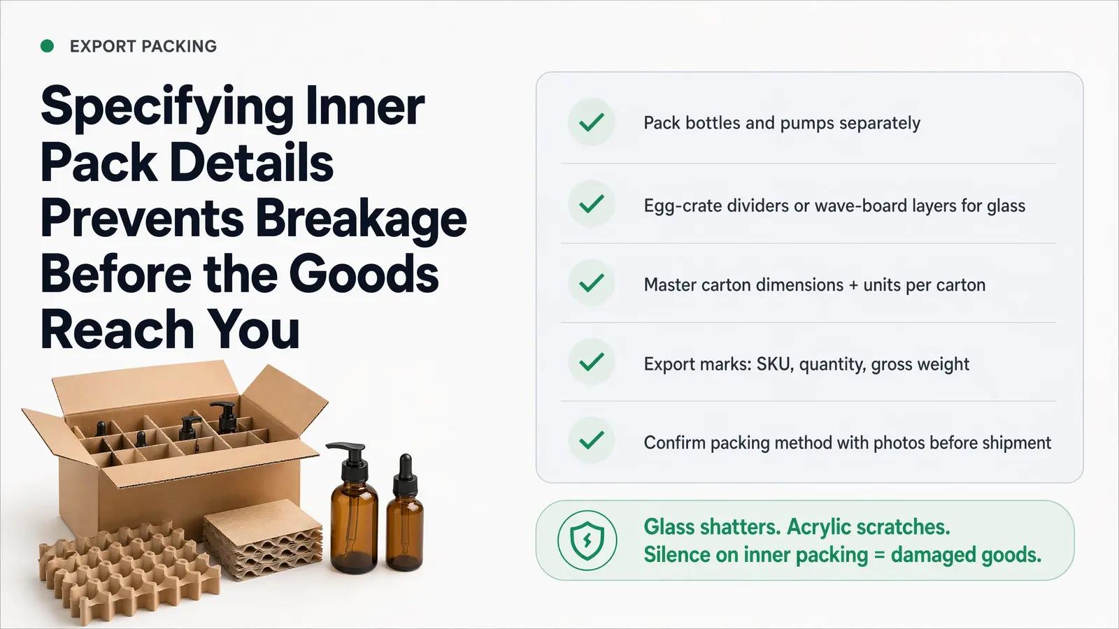 Export Packaging and Inner Pack Specs
