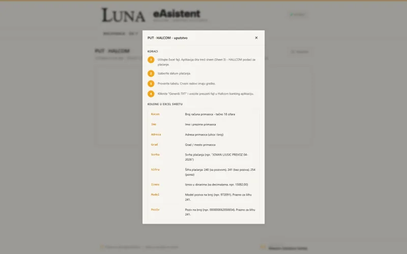 Luna eAsistent Veb Aplikacija galerija, slika 1