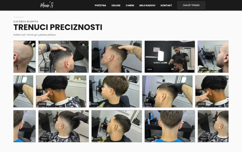 Frizerski salon - Veb sajt galerija, slika 3