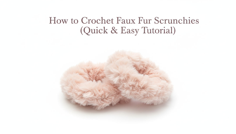 How to Crochet Faux Fur Scrunchies (Quick & Easy Tutorial)