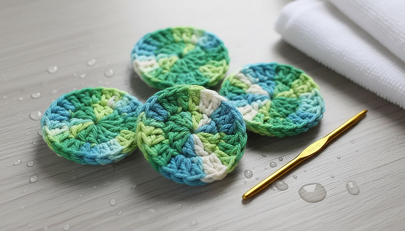 Easy Crochet Face Scrubber Pattern for Beginners (Magic Circle Method)