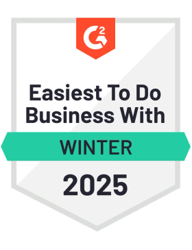 G2 Easiest To Do Business With Winter 2025