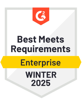 G2 Best Meets Requirements Enterprise Winter 2025