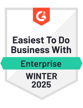 G2 Easiest To Do Business With Enterprise Winter 2025