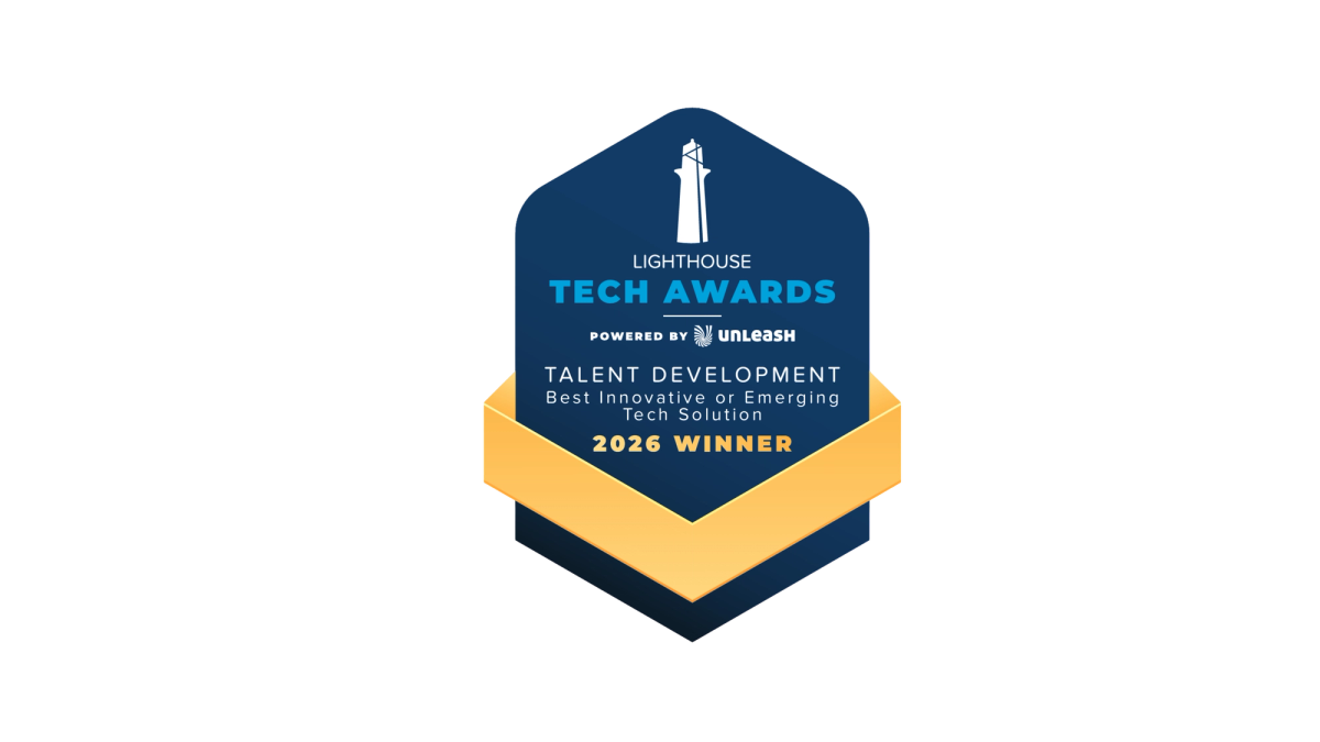 Lighthouse Tech Awards badge powered by UNLEASH: Talent Development, Best Innovative or Emerging Tech Solution, 2026 Winner