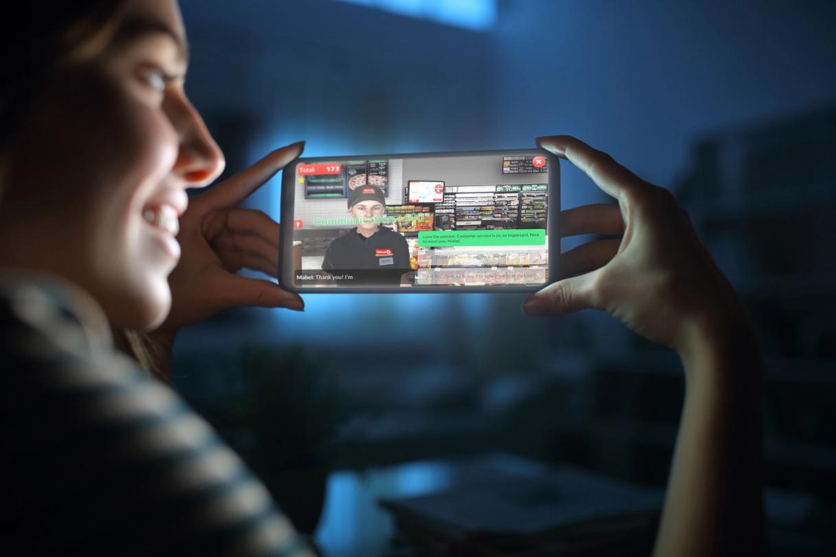 Circle-K-Training von Attensi auf einem Smartphone