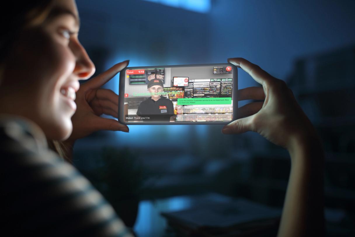 Circle-K-Training von Attensi auf einem Smartphone