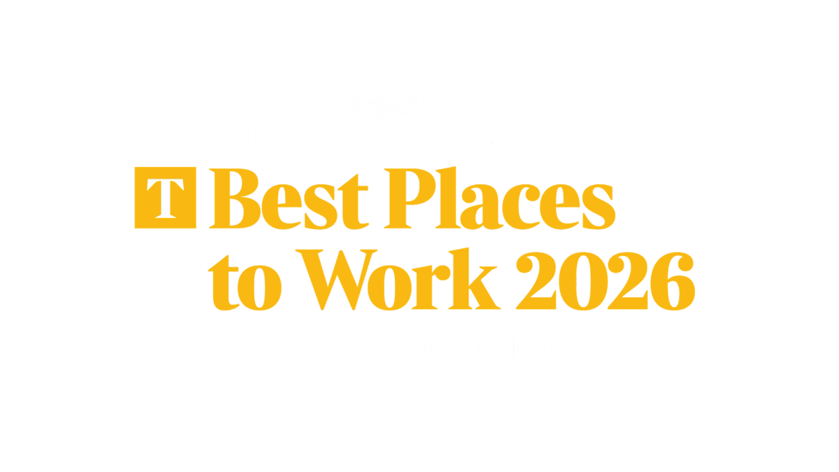 Logo The Sunday Times Best Places to Work 2026.