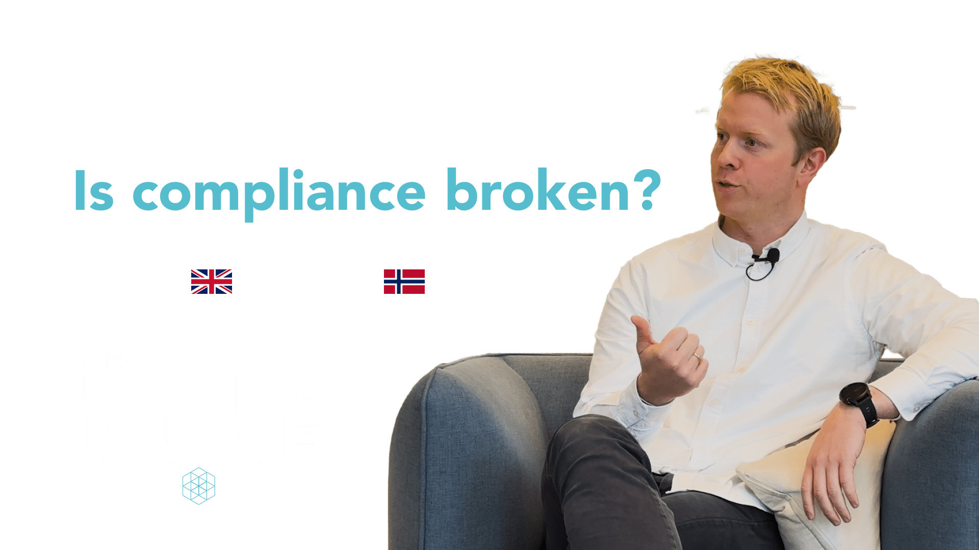 Referent im Sessel neben dem Titel „Ist Compliance kaputt?“