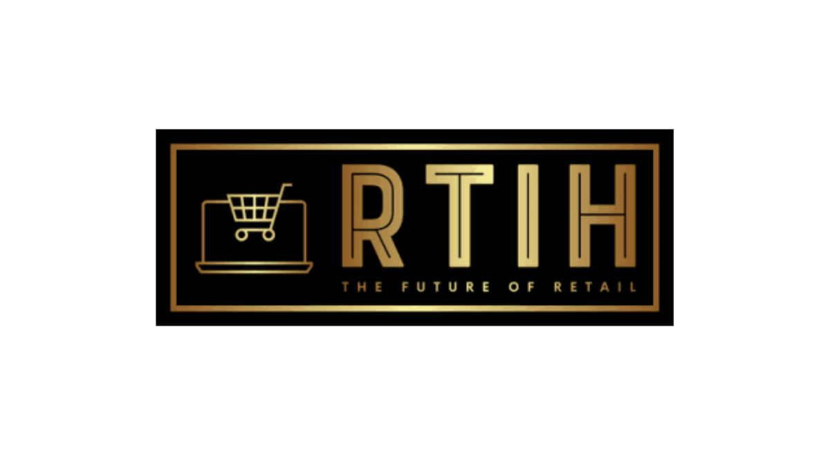 RTIH logo featuring a gold shopping cart on a laptop icon, with "RTIH" and "THE FUTURE OF RETAIL" in gold text on a black background.