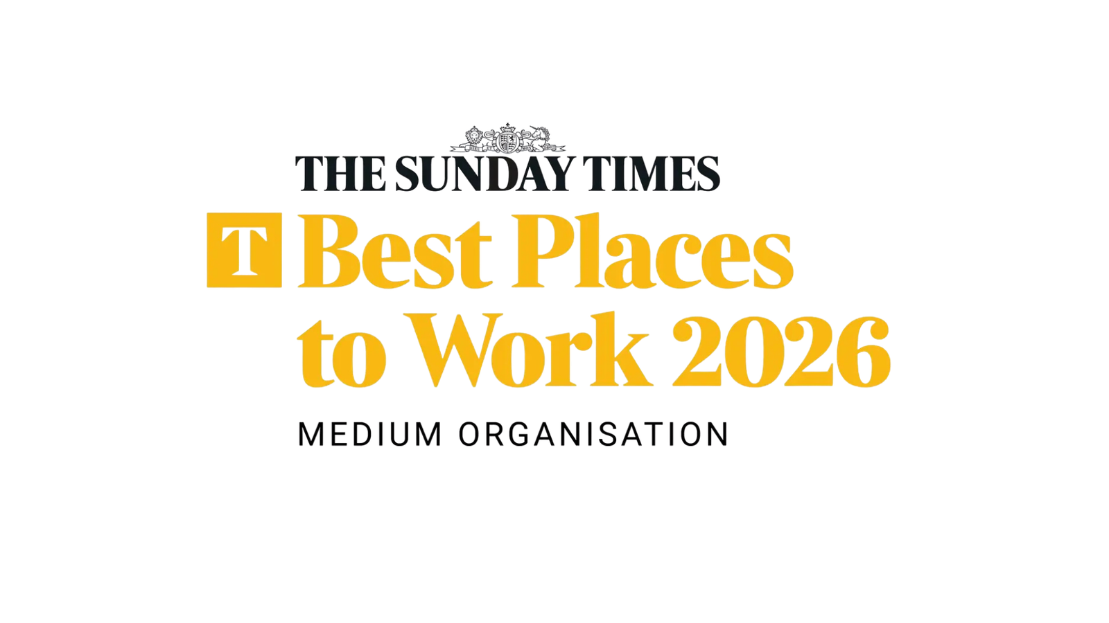 The Sunday Times Best Places to Work 2026, Medium Organisation – Auszeichnung.
