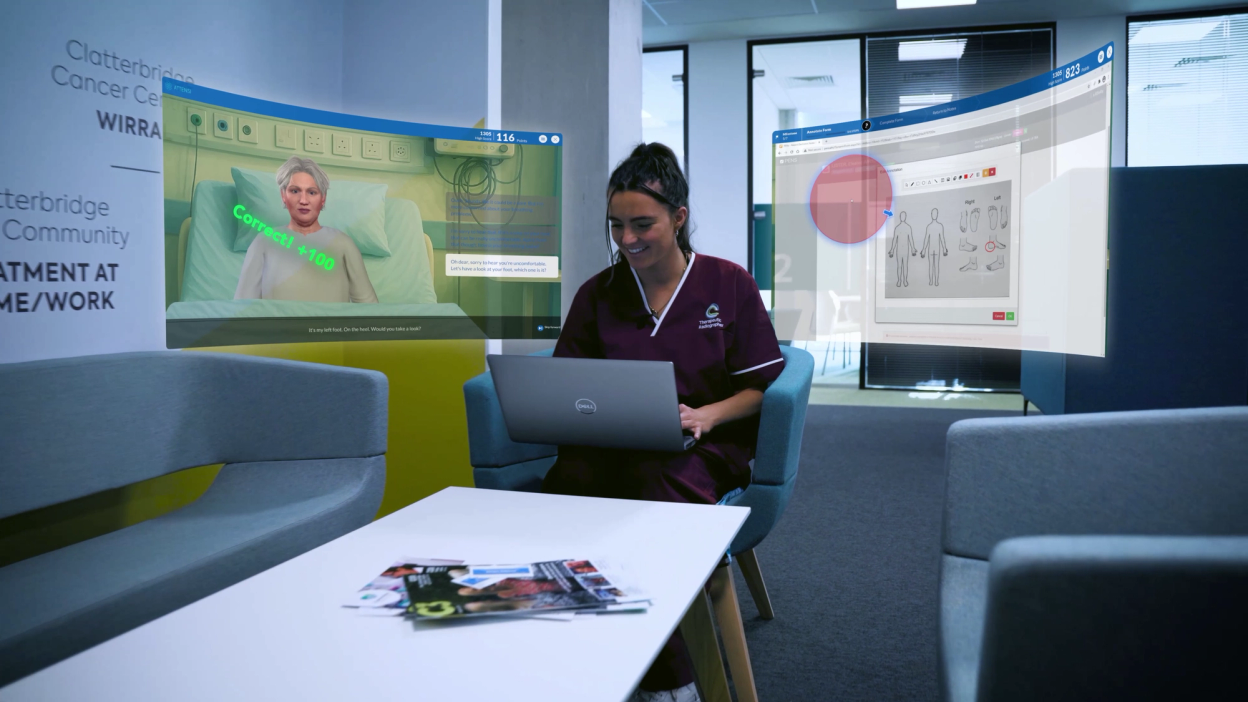 NHS process training with guided mode.