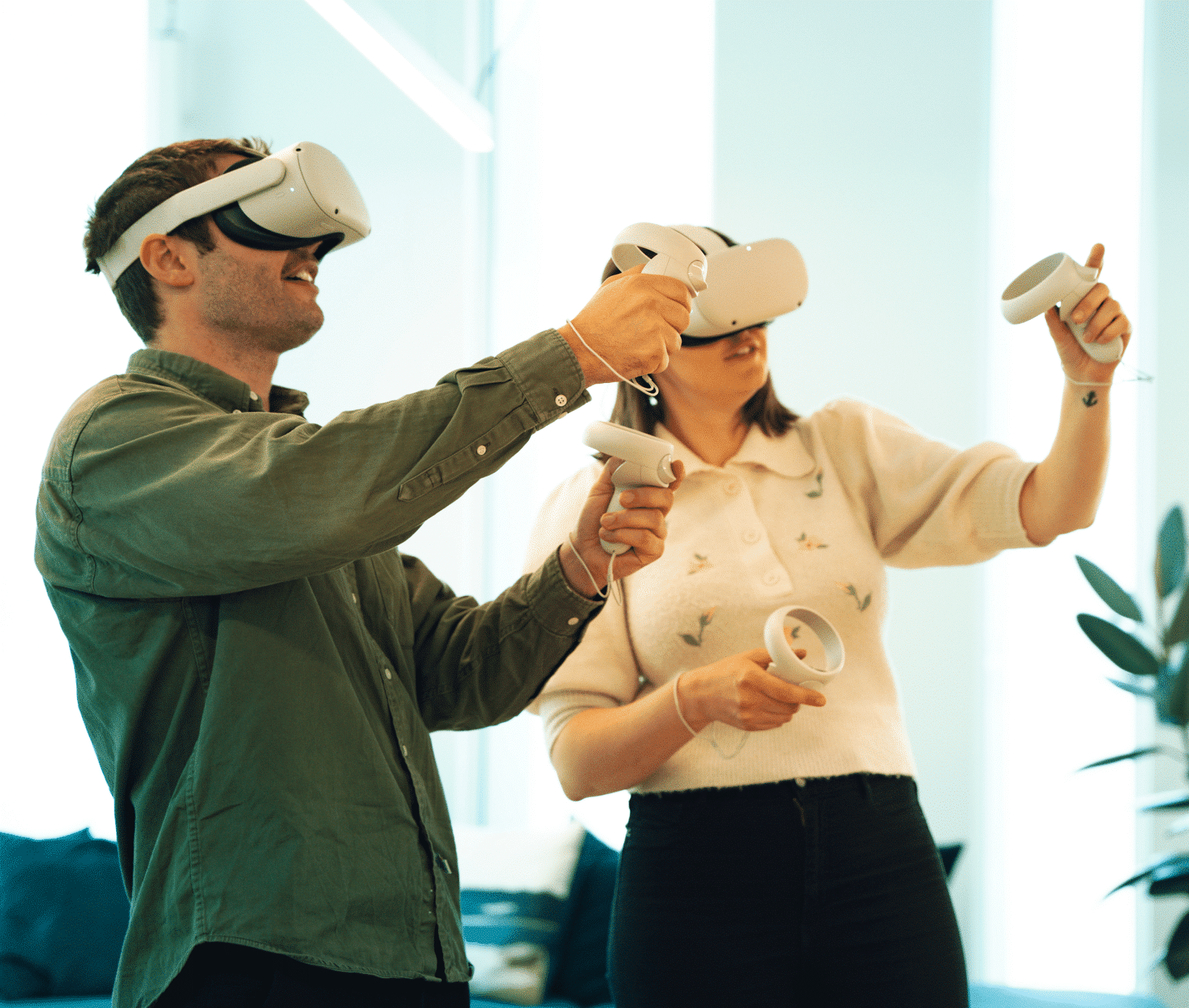 a woman and a man playing vr and ar training-featured-image