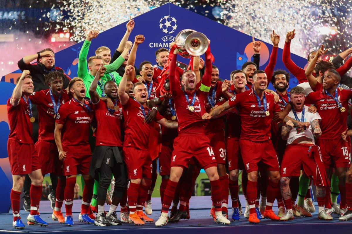 Jordan Henderson Of Liverpool Celebrates After Winning Uefa Champions League