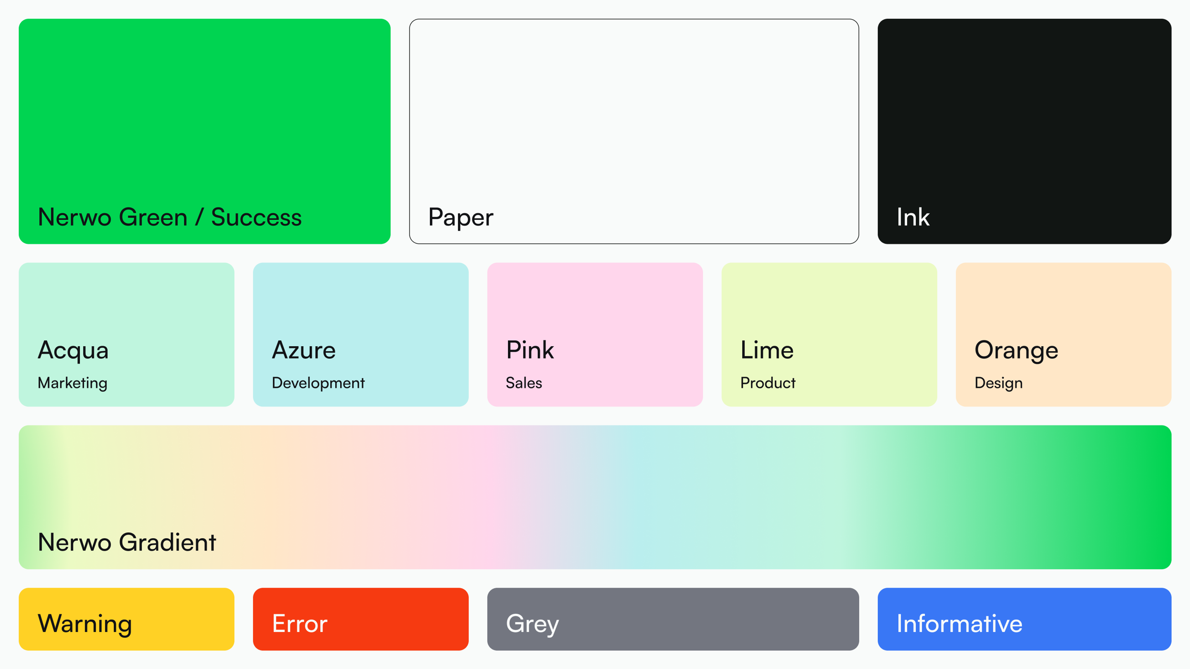 Nerwo colour palette