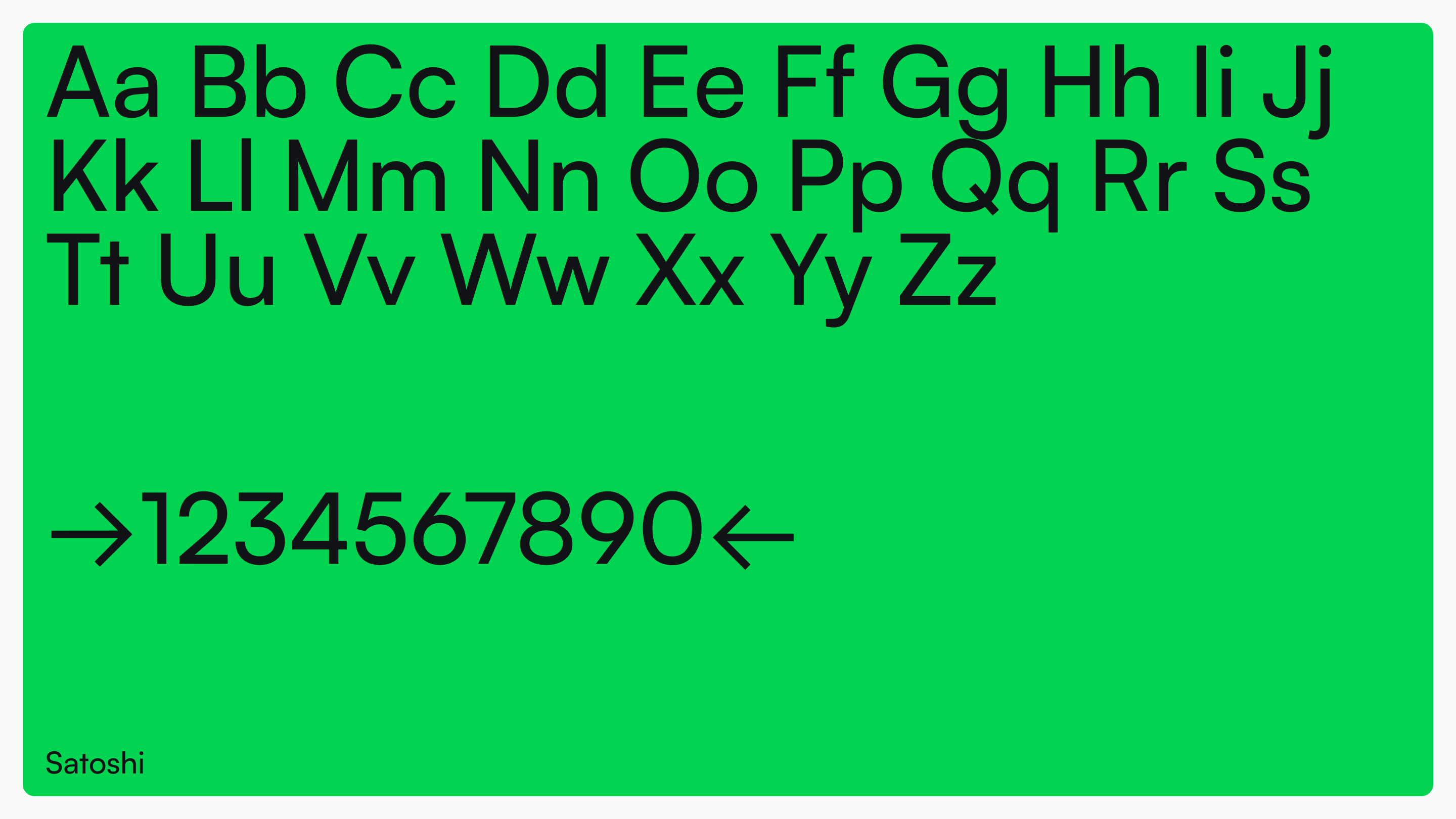 Nerwo typography is Satoshi