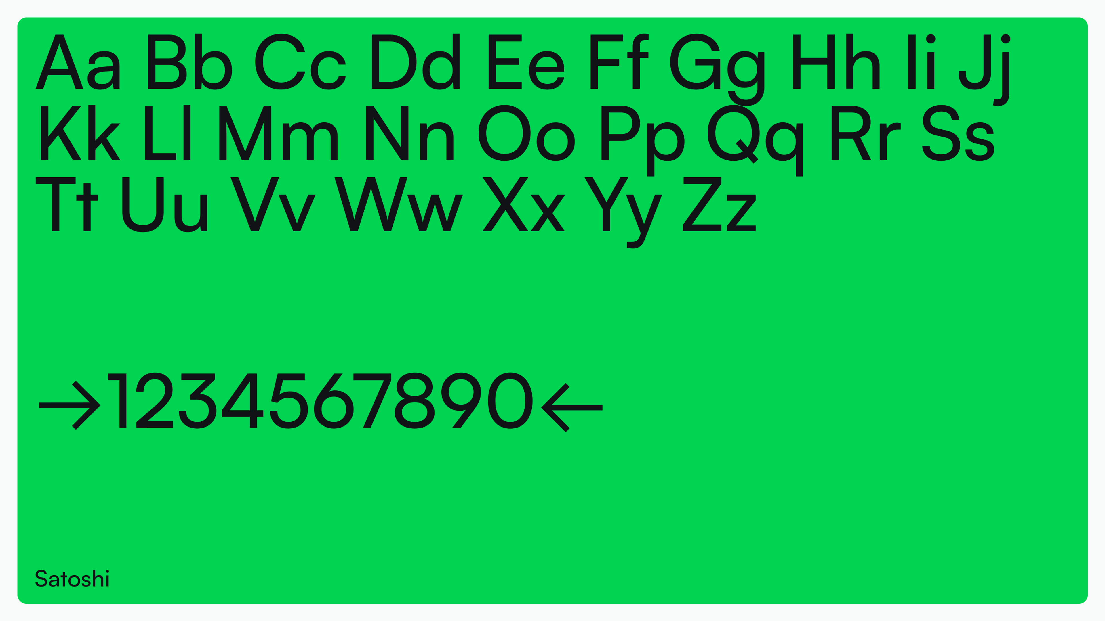 Nerwo typography is Satoshi