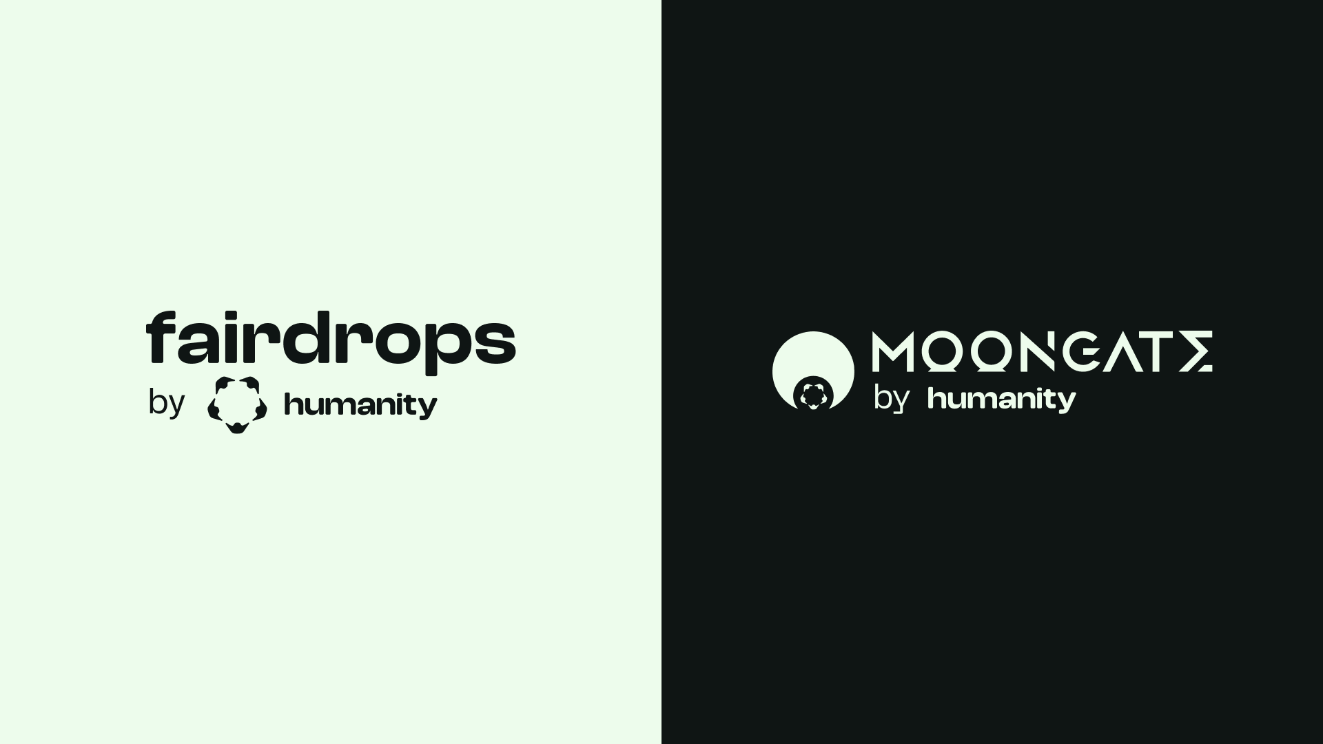 Humanity Protocol fairdrops and Moongate logo