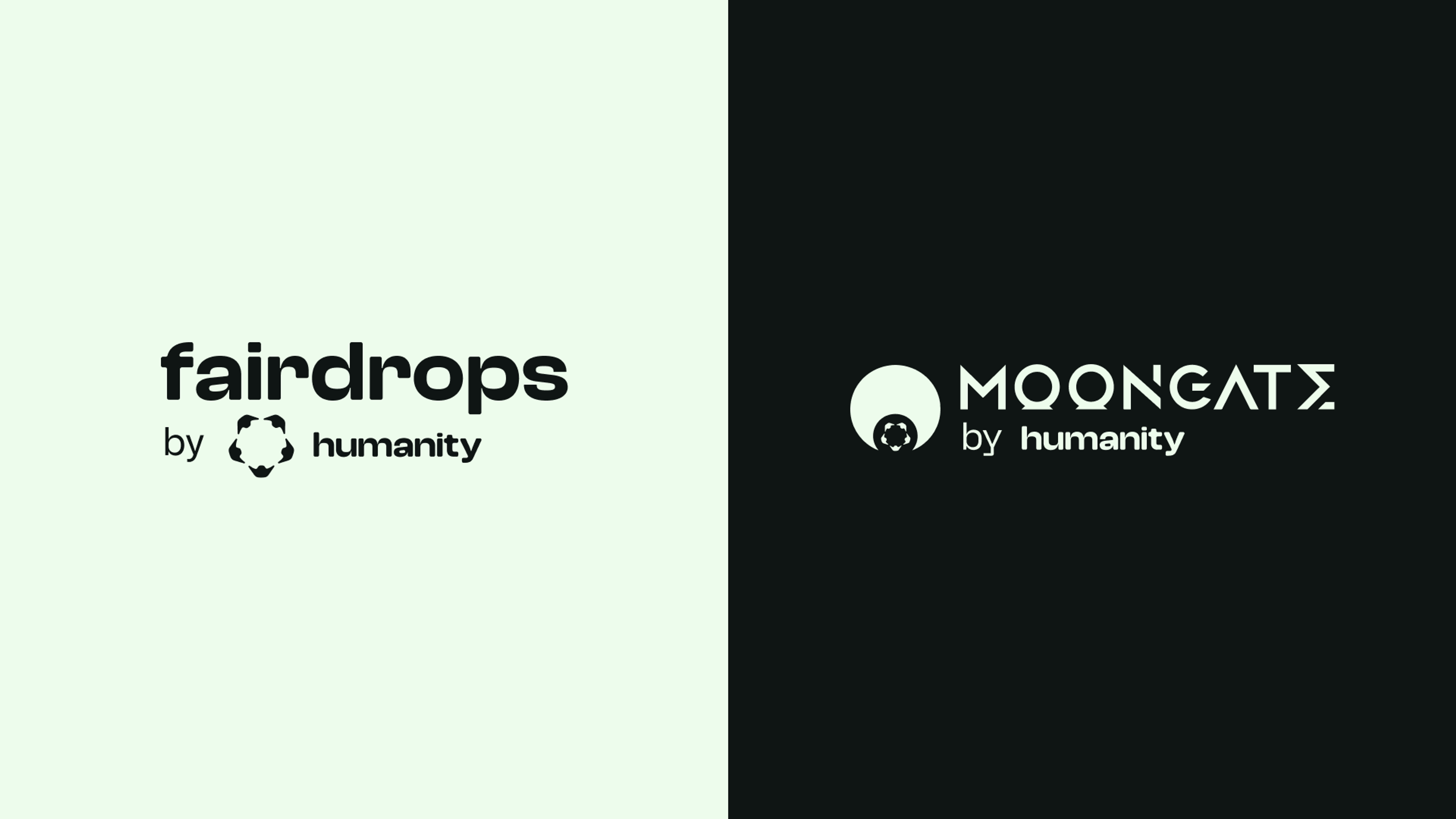 Humanity Protocol fairdrops and Moongate logo
