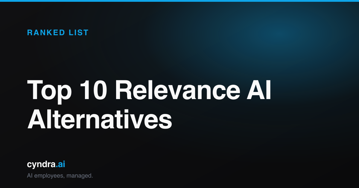 Top 10 Relevance AI Alternatives in 2026 (Ranked)