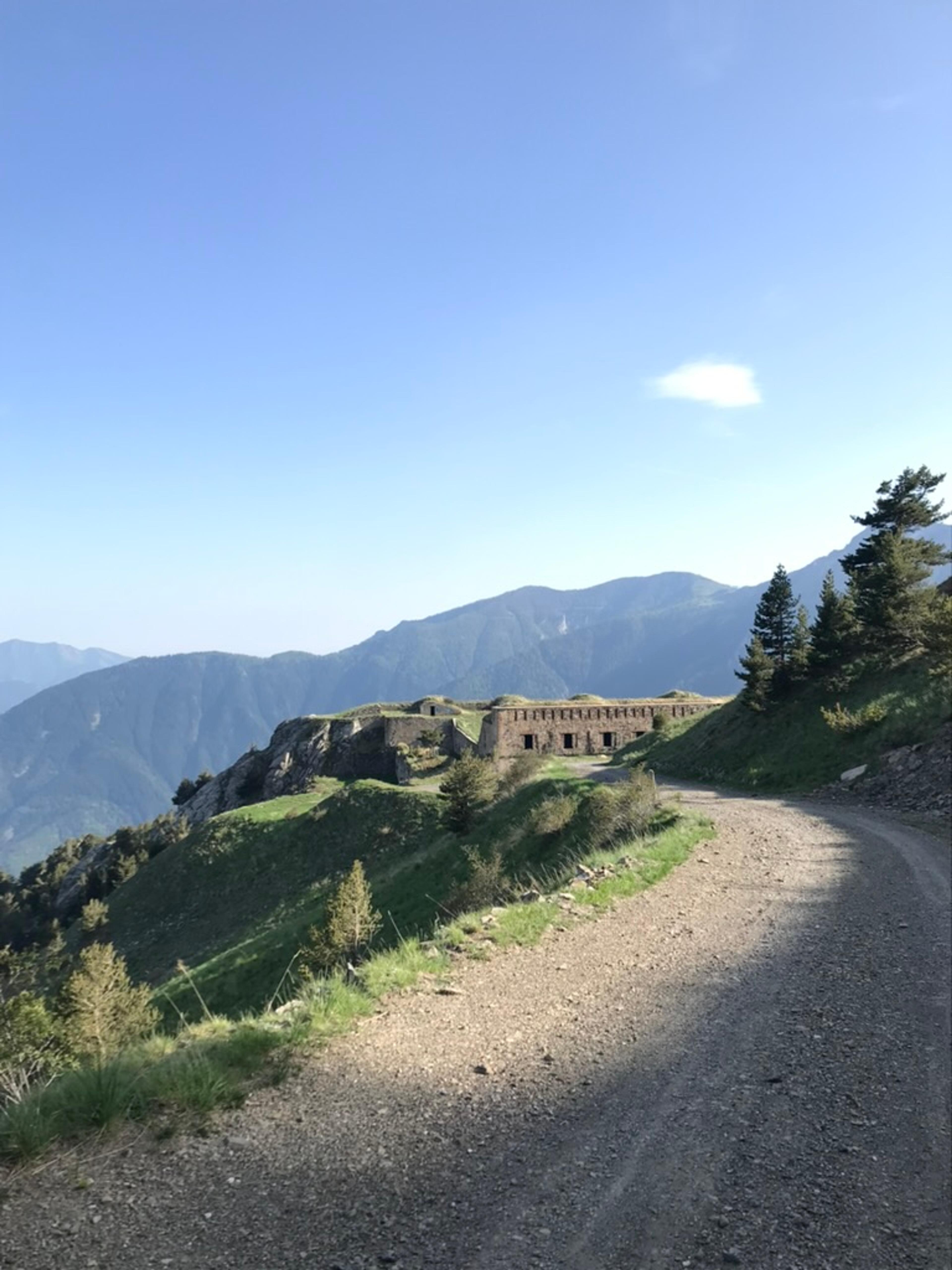 An old military fort at the top of the valley.