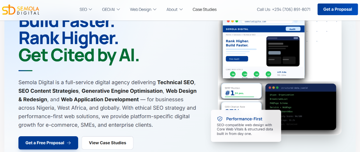 quality improvement Semola Digital achieved after a custom NextJs build