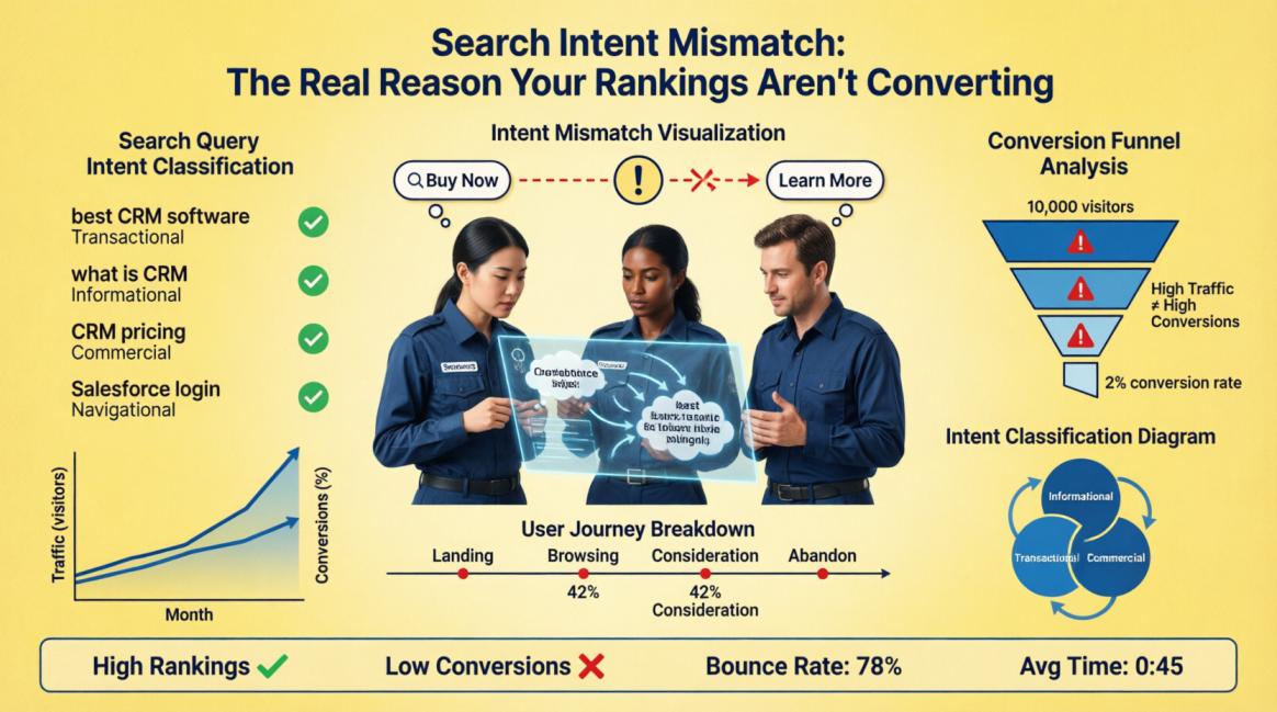 Search intent mismatch - why does my site rank but have high bounce rate