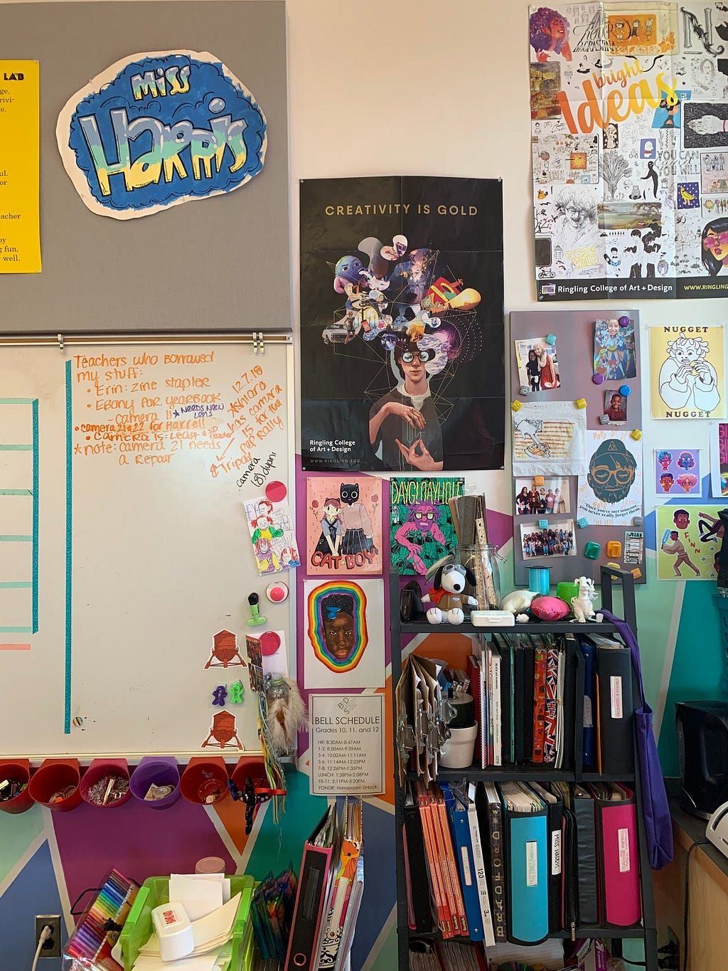 Beautiful student work and inspiring messages in Meghann’s classroom