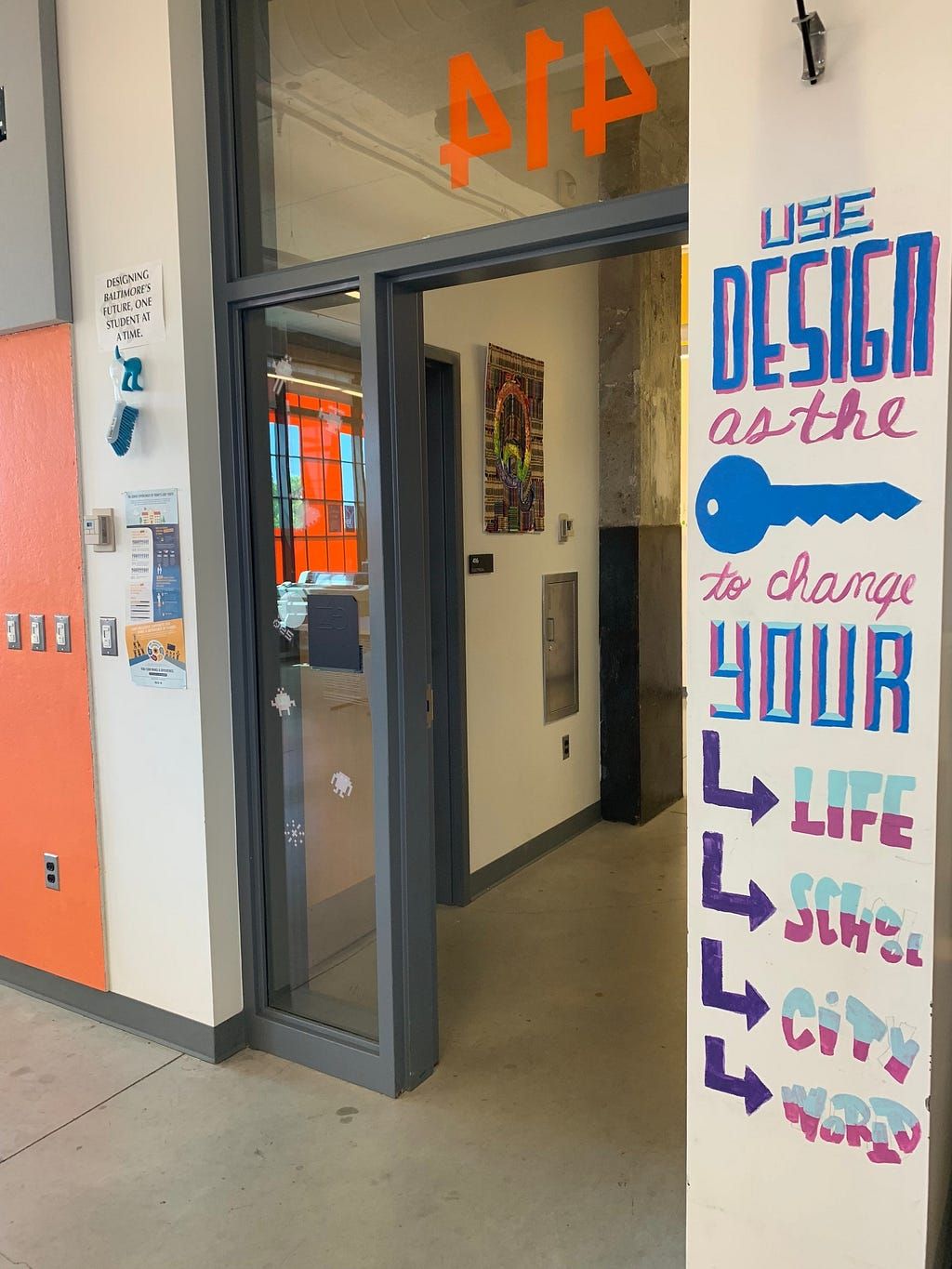 The message as you leave Meghann’s classroom.