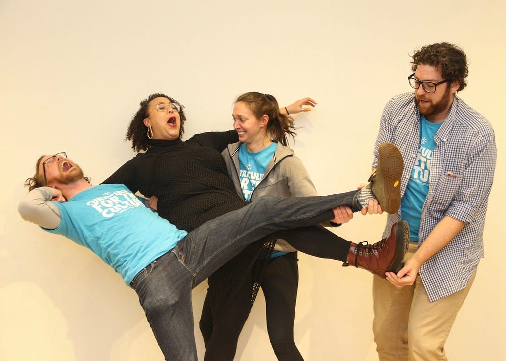 The Cc Team goofin’ around at our first event!