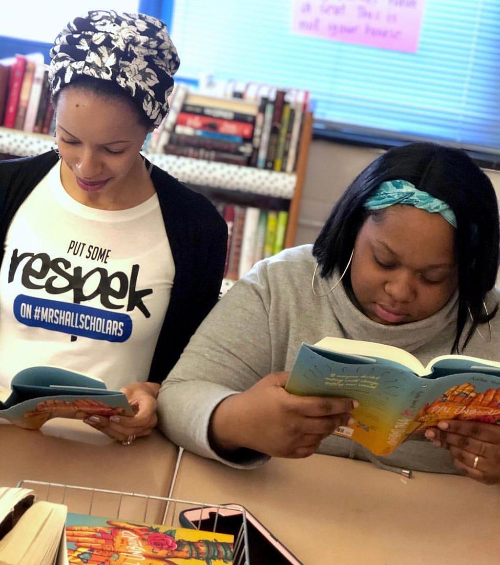 LaQuisha in a read-off with one of her scholars