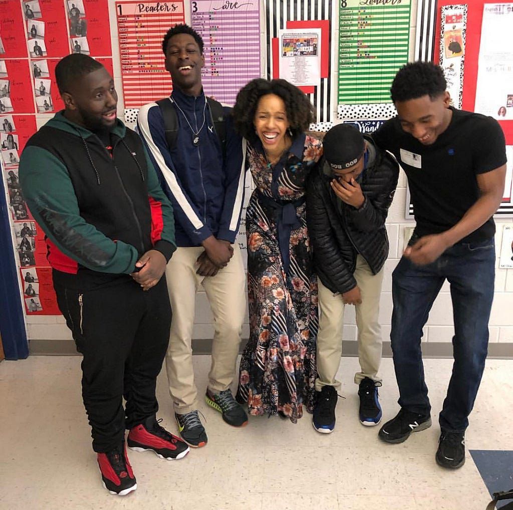 LaQuisha and her scholars laughing it up!