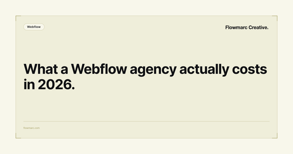 How Much Does a Webflow Agency Cost in 2026? (4 Real Pricing Tiers & TCO) cover