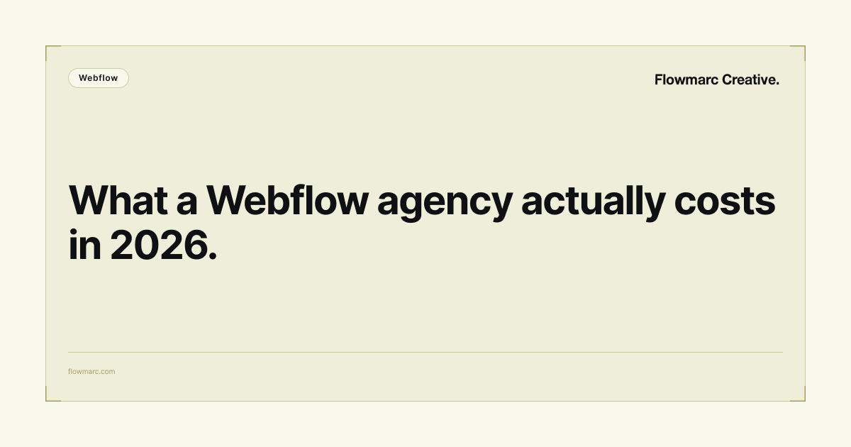 How Much Does a Webflow Agency Cost in 2026? (4 Real Pricing Tiers & TCO) cover