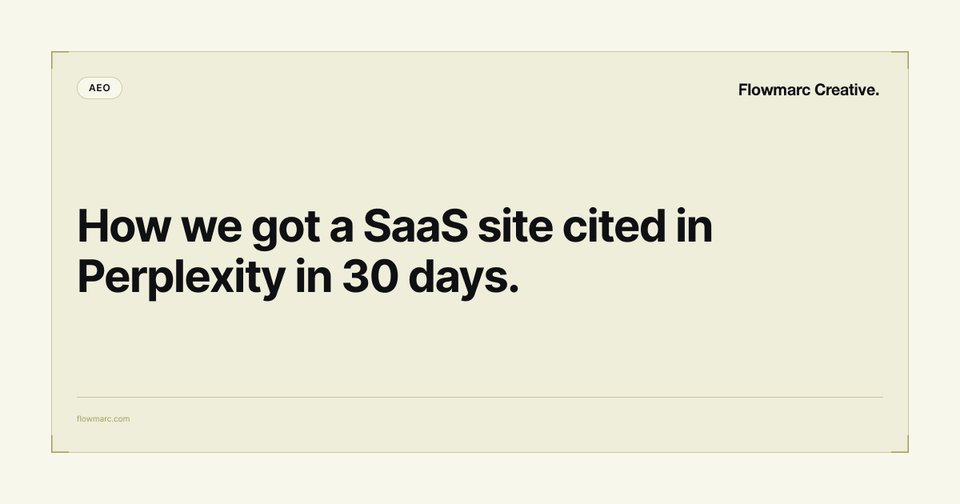 How We Got a SaaS Website Cited in Perplexity Within 30 Days cover