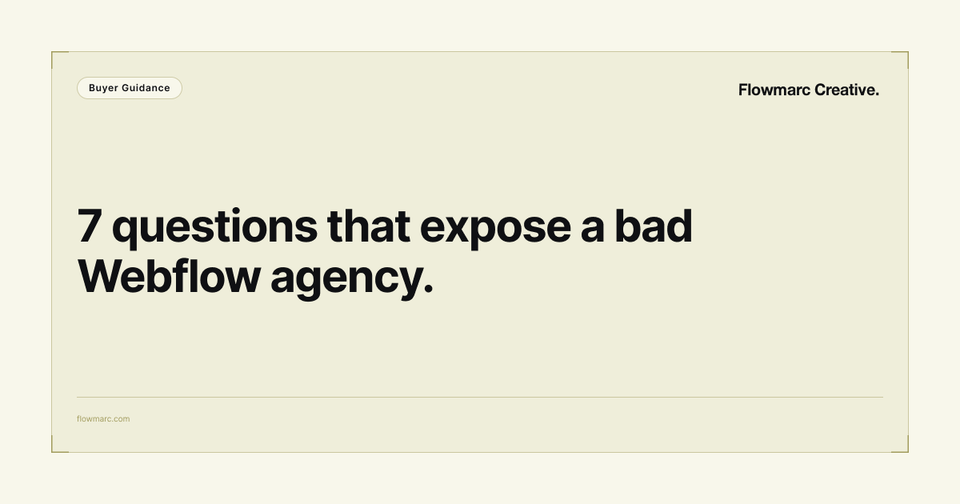 7 Questions to Ask a Webflow Agency Before You Sign cover