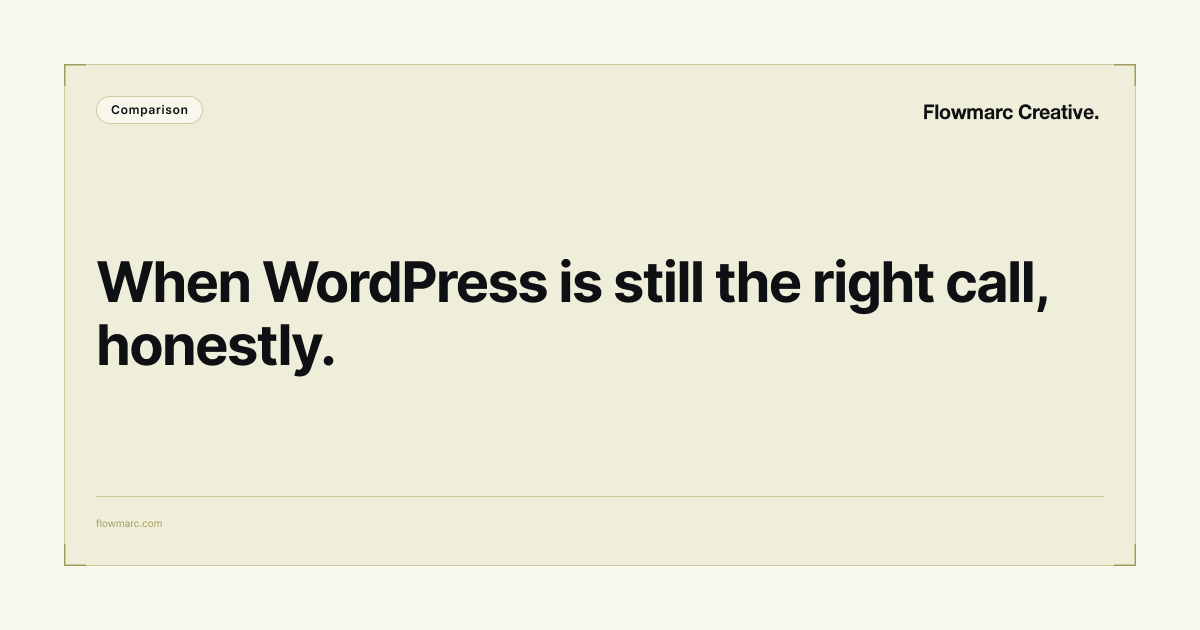 When Is WordPress Still the Right Choice? (An Honest Answer) cover