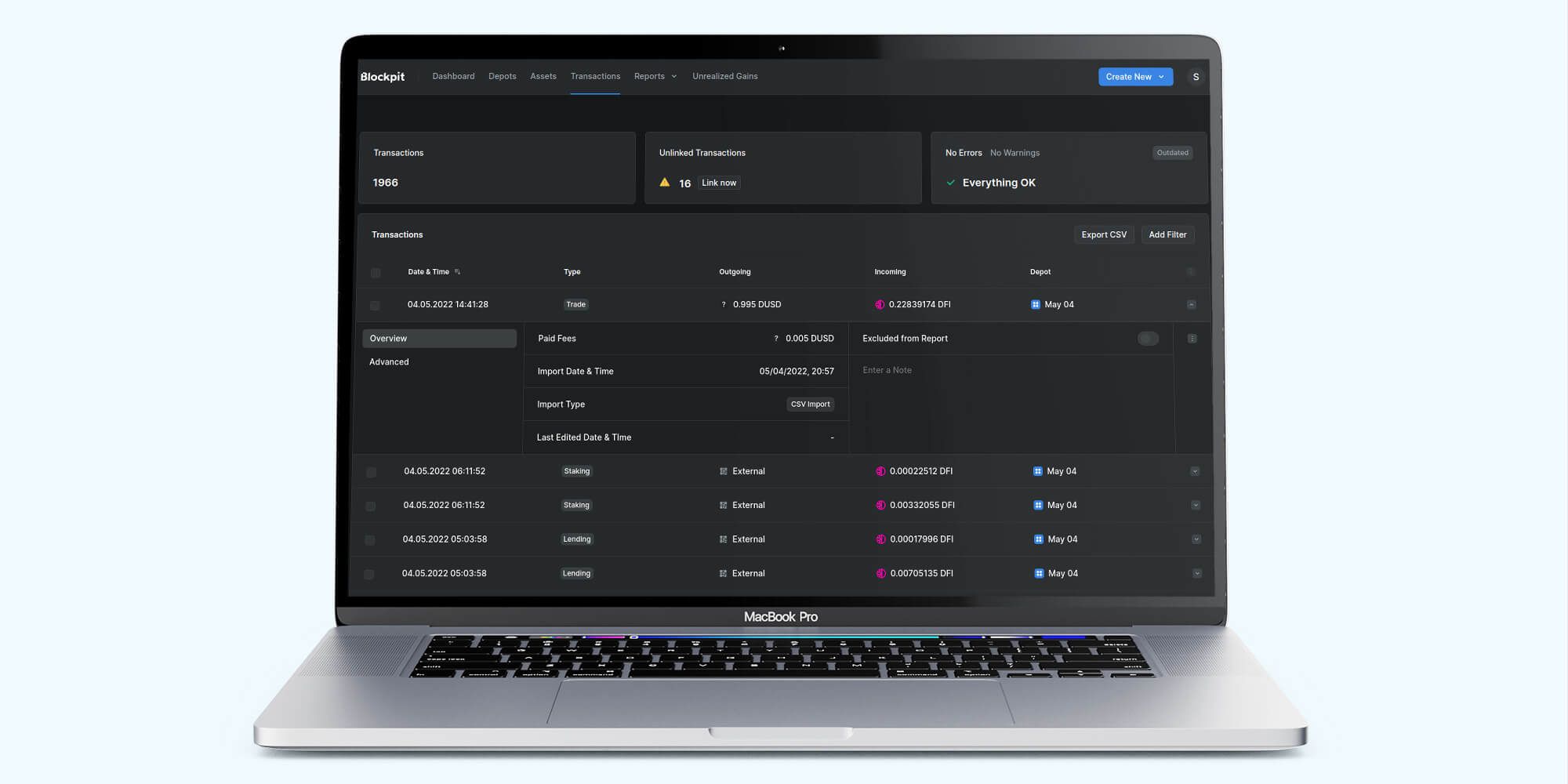 Blockpit: vista previa del proyecto