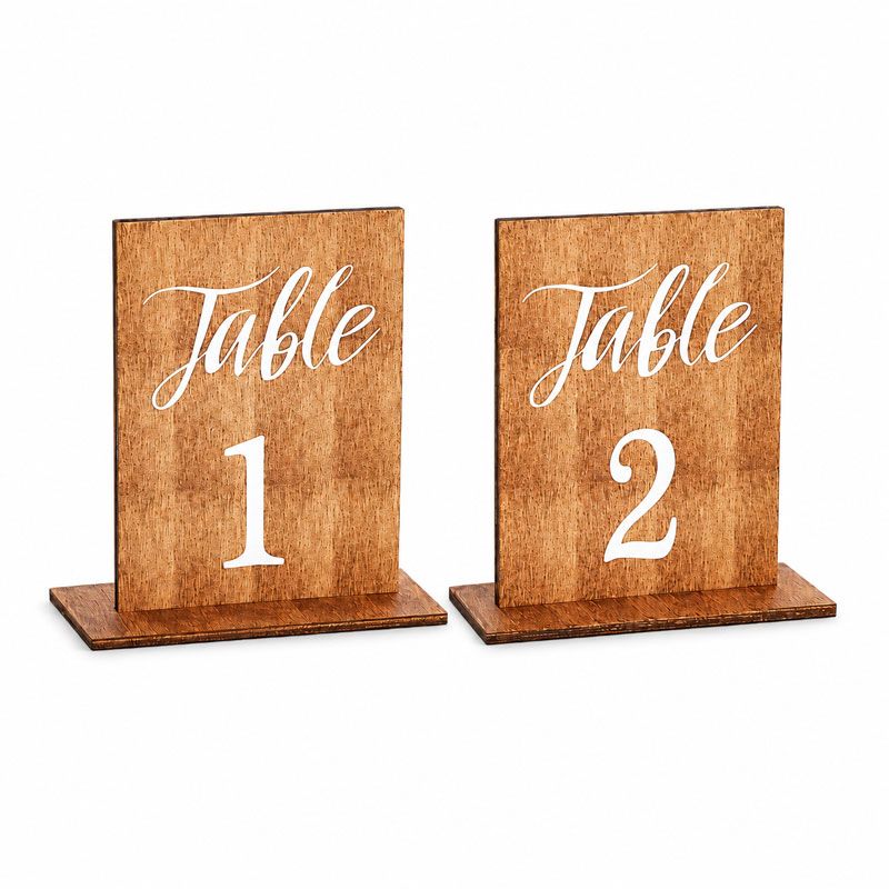 Wood Table Numbers