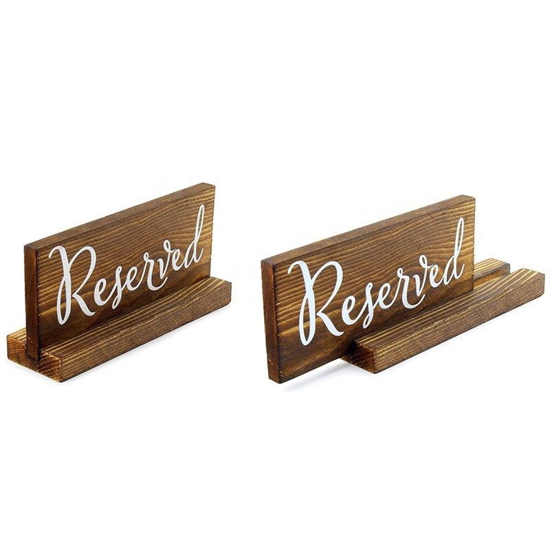 Wood Reserved Signs