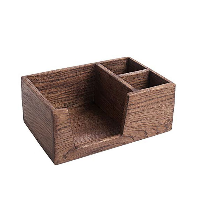 Wood Condiment Caddy and Napkin Holder