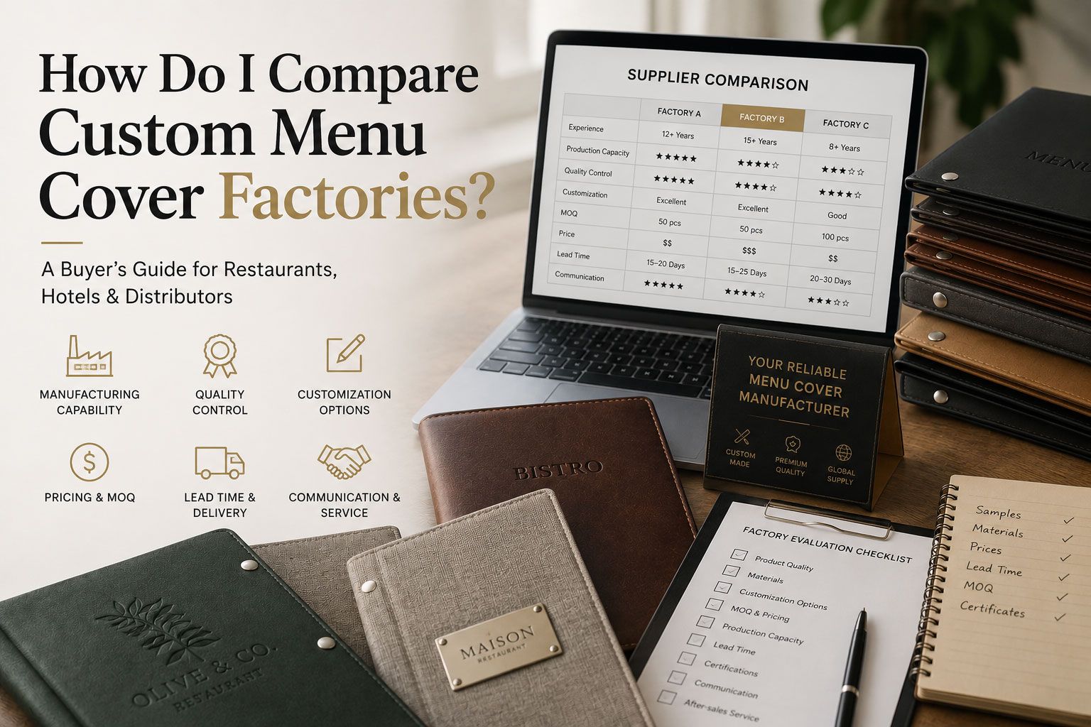 Compare Custom Menu Cover Factories
