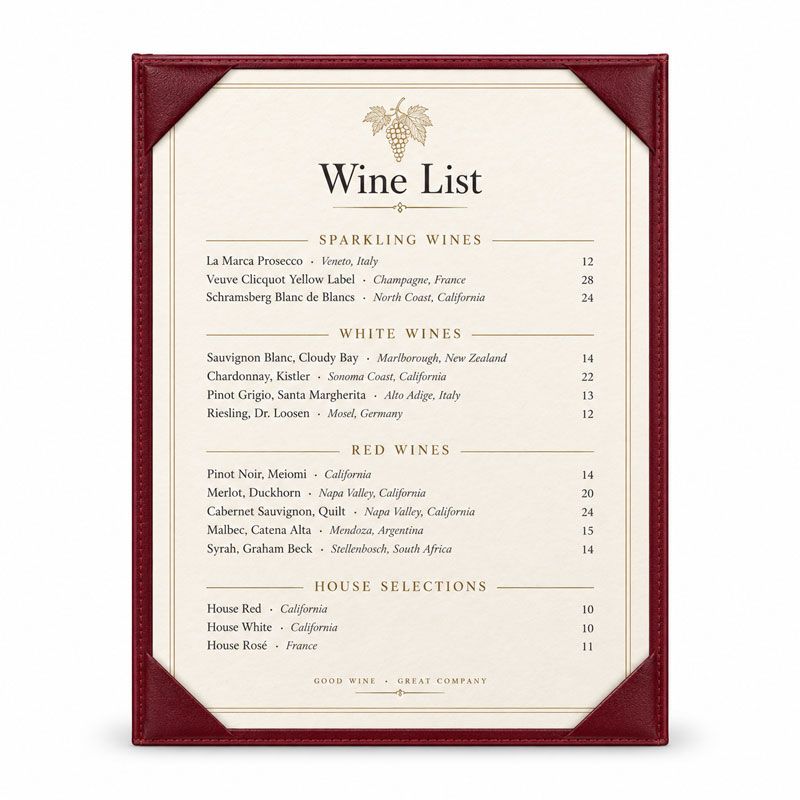 Single Panel Menu Boards