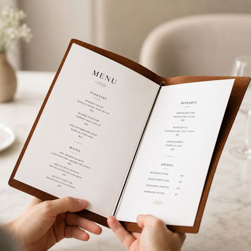 Elastic Menu Covers by Menunique