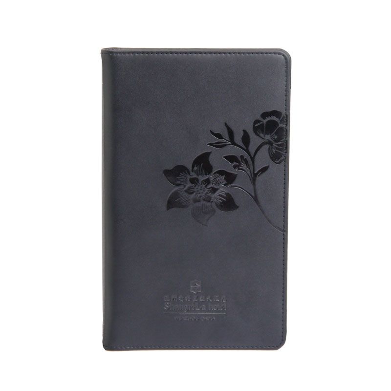 Black PU Leather Check Presenter