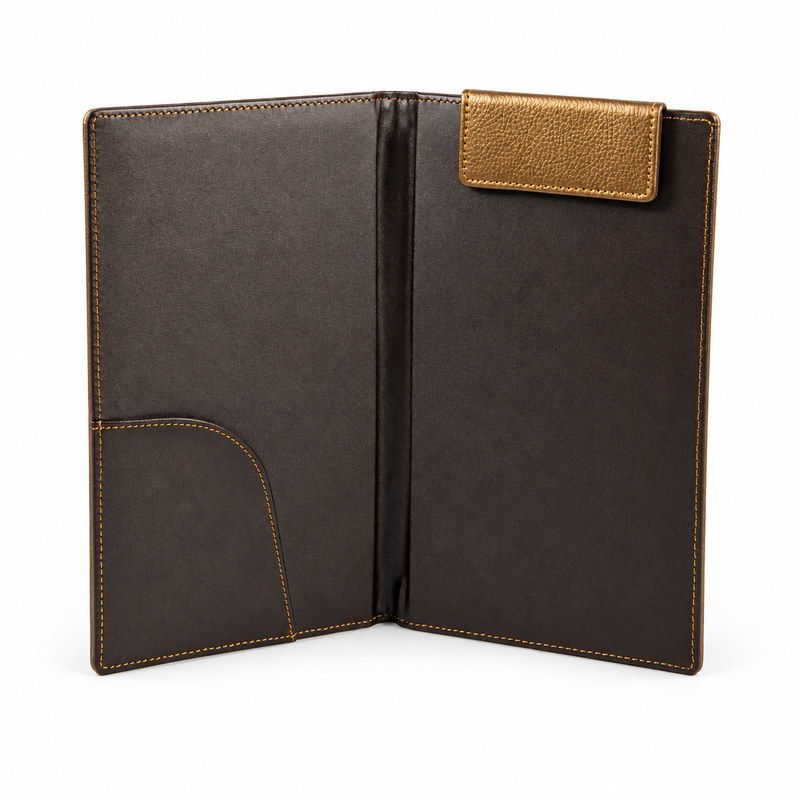 PU Leather Check Presenter